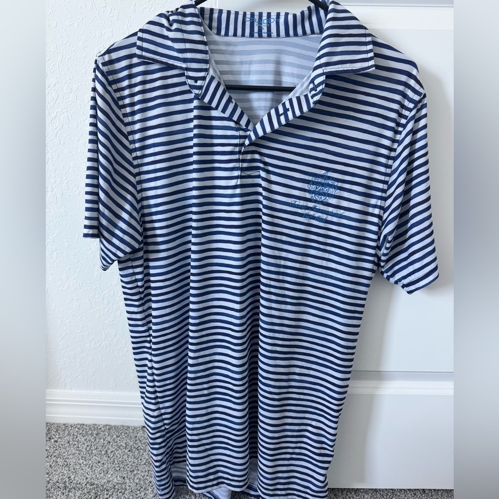 Nautical Blue Striped Polo Shirt